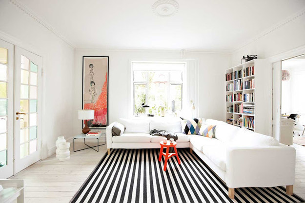 stripes, striped, striped rug, small space, small space living, rugs, small room